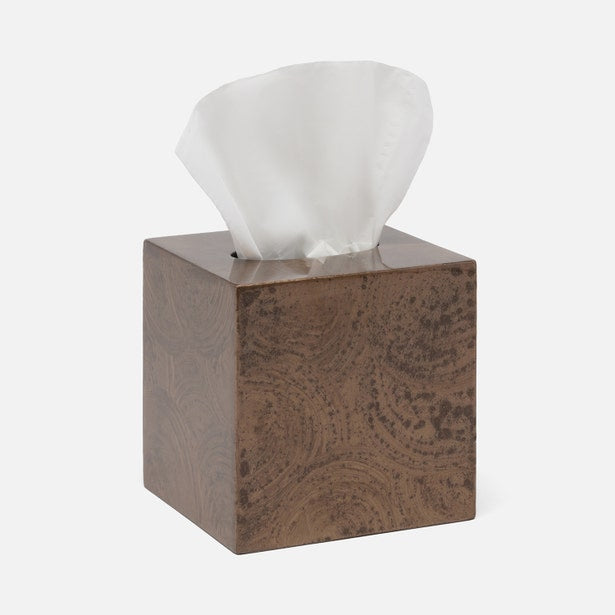 An image of Pigeon and Poodle Navagio Spiral Burl Resin Tissue Box
