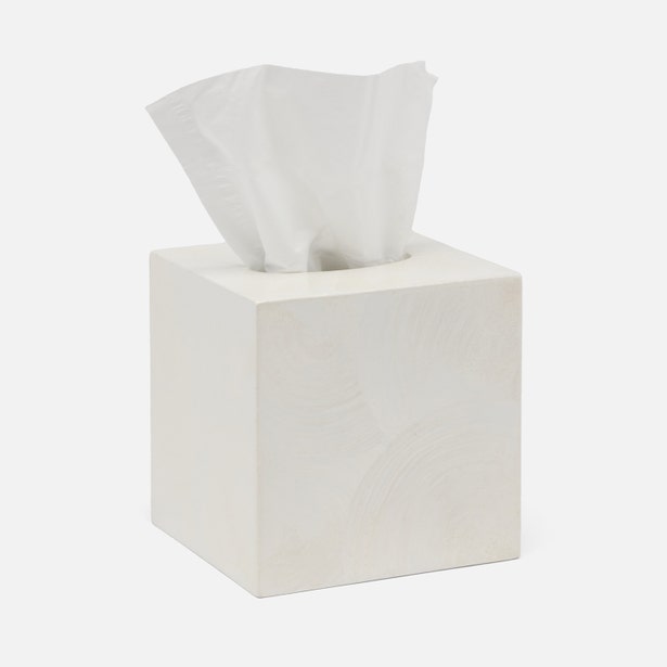 An image of Pigeon and Poodle Navagio Spiral Burl Resin Tissue Box