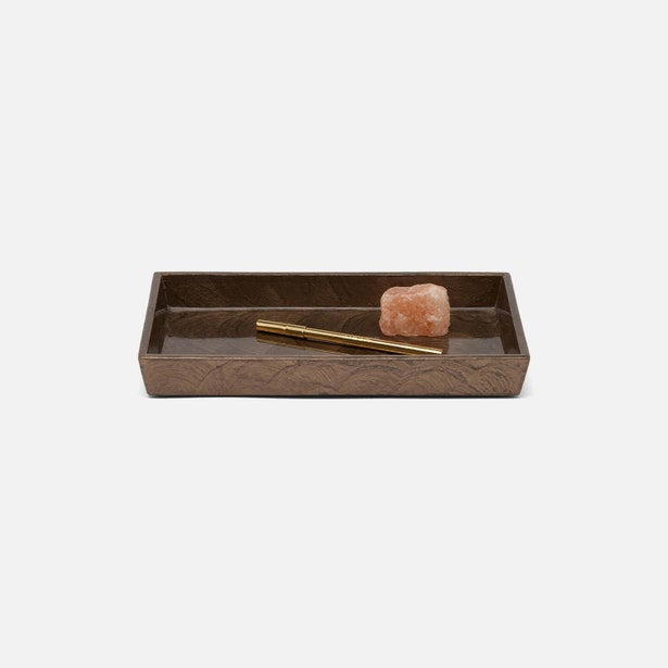 An image of Pigeon and Poodle Navagio Spiral Burl Resin Small Tray