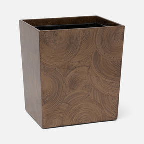 Pigeon and Poodle Navagio Spiral Burl Resin Rectangular Wastebasket