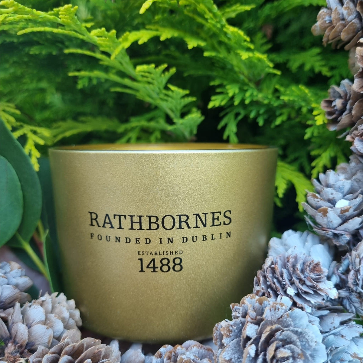 An image of John Rathbornes Dublin Christmas 2-Wick Candle 6.7 oz
