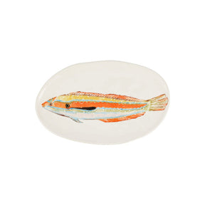 Vietri Reef Tropical Rainbow Fish Small Oval Platter