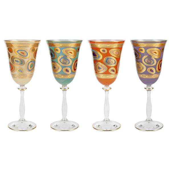 An image of Vietri Regalia Assorted Wine Glasses - Set of 4