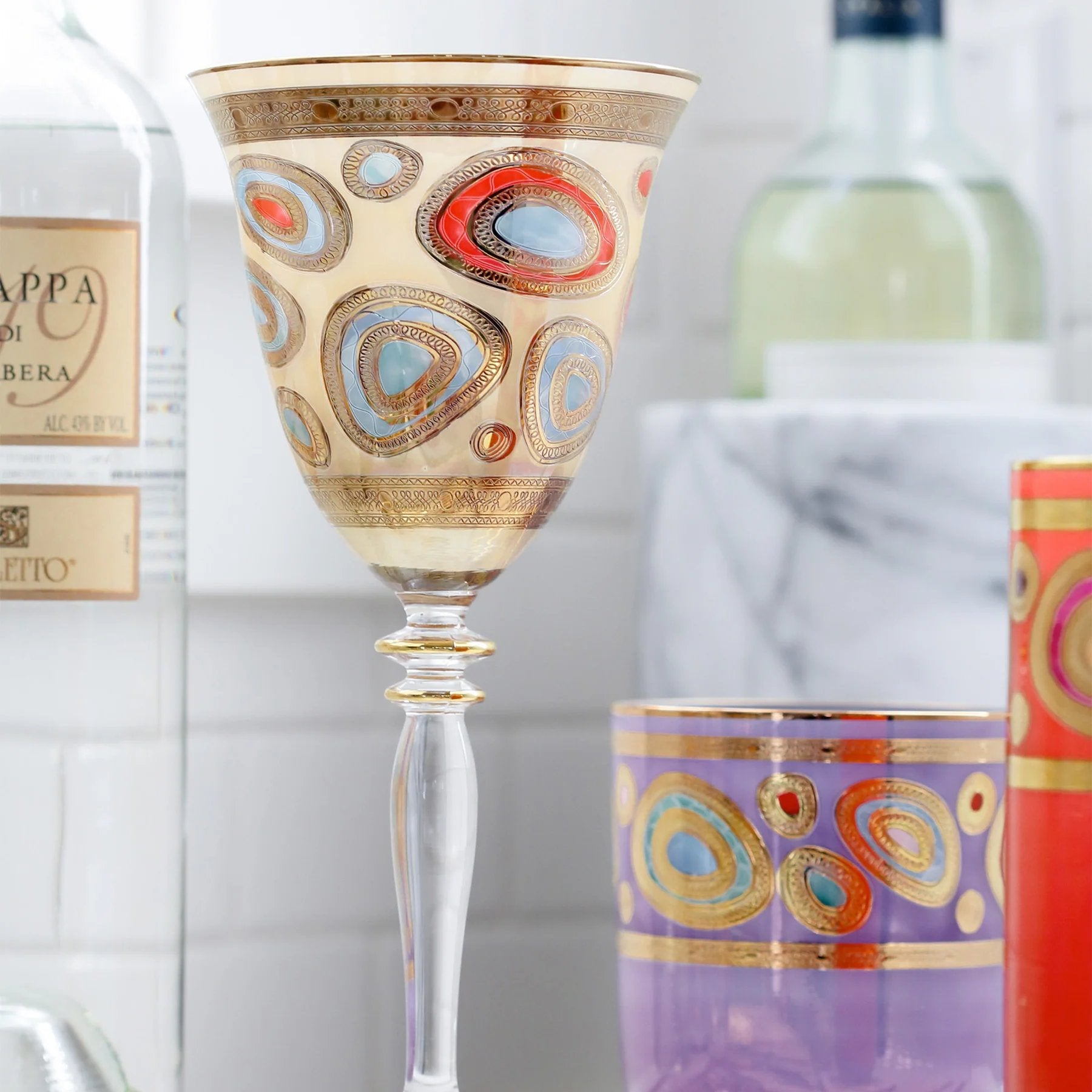 Vietri Regalia Wine Glass
