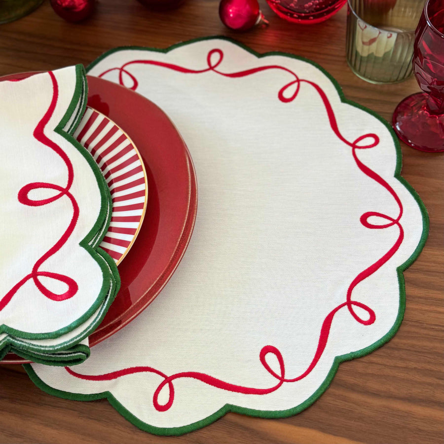 An image of Bodrum Ribbon Twirl Set of 4 Placemat
