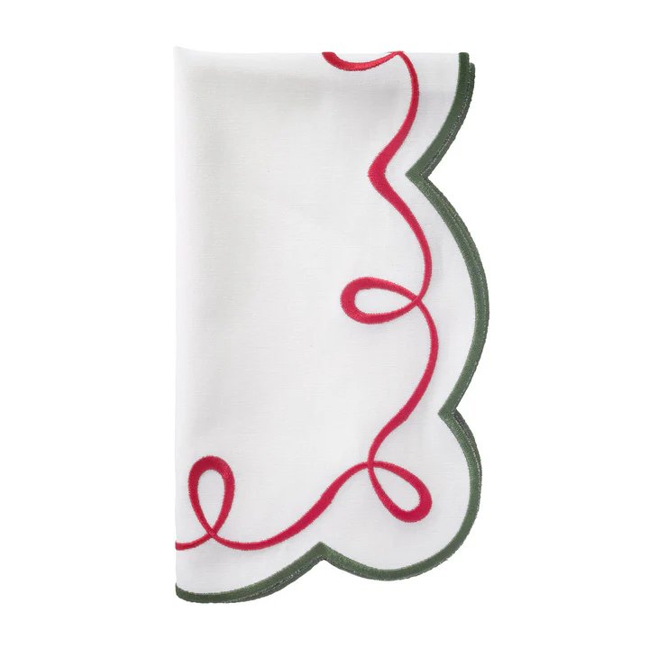 An image of Bodrum Ribbon Twirl Set of 4 Napkin