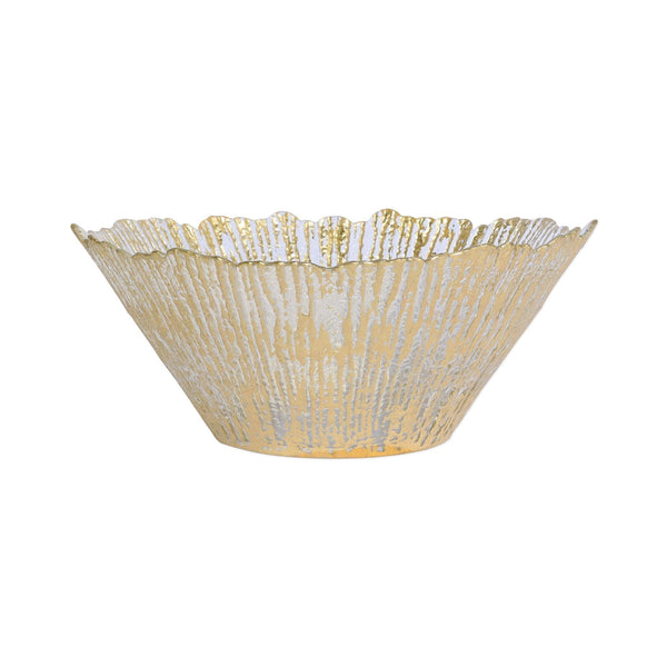 An image of Vietri Rufolo Glass Gold Large Deep Bowl