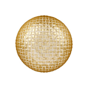 Vietri Rufolo Glass Gold Basketweave Small Serving Bowl