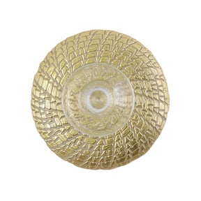 Vietri Rufolo Glass Gold Crocodile Small Cake Stand