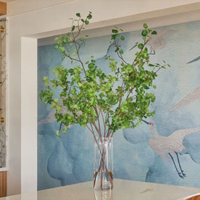 Diane James Green Leaves in Tall Glass