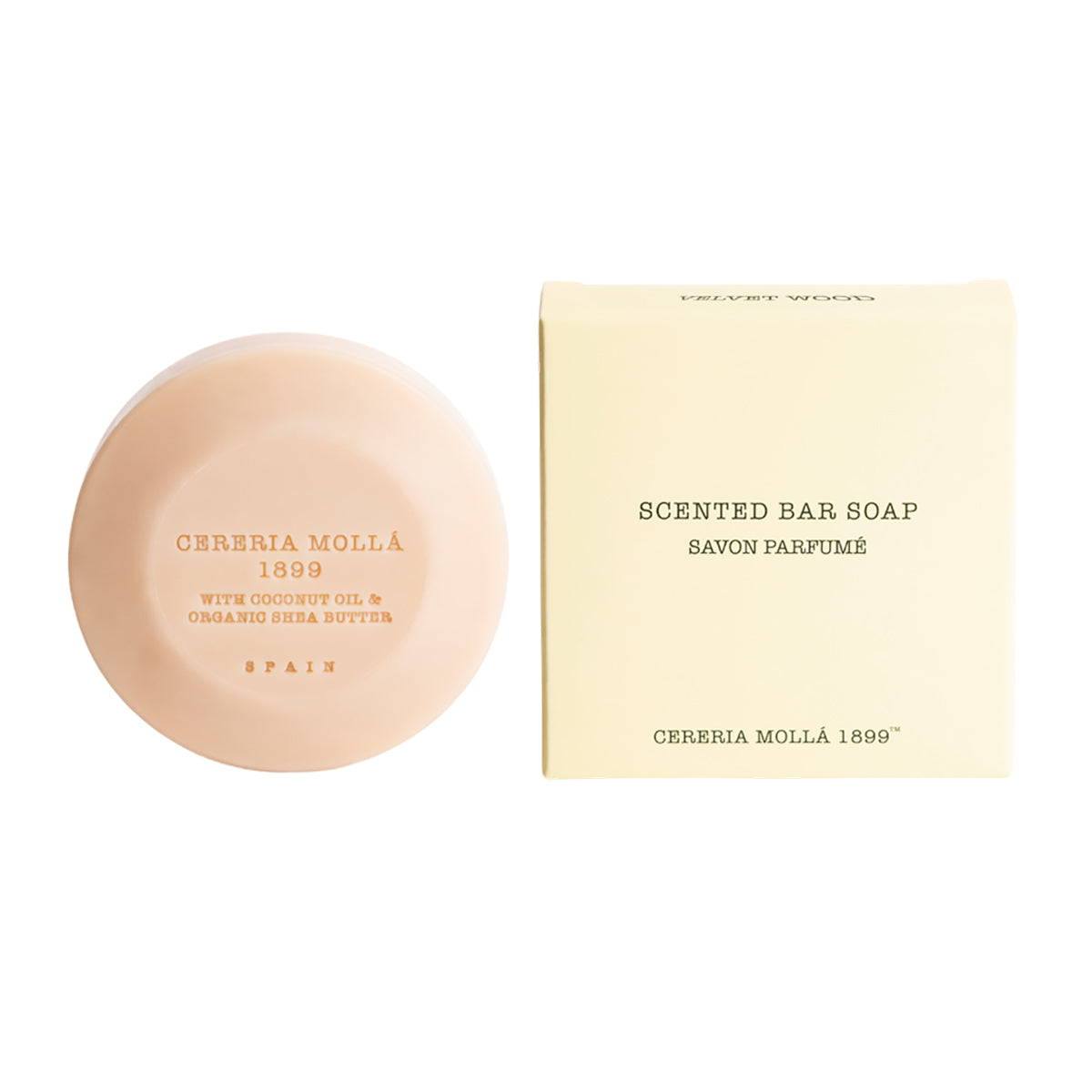 An image of Cereria Molla Velvet Wood Scented Soap - 3.5 oz / 100g