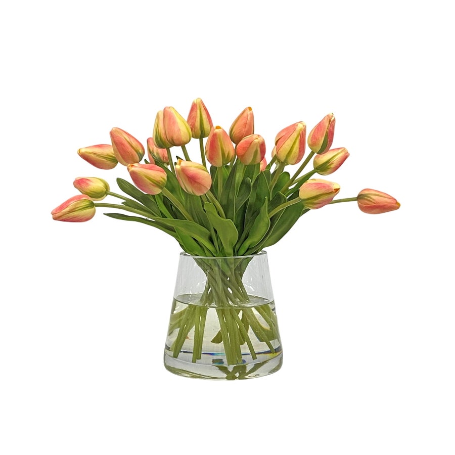 An image of Winward Orange Tulip in Small Vase