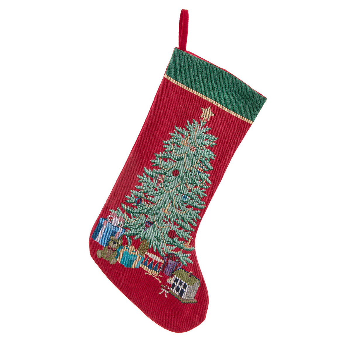 Kurt Adler 19" Christmas Tree Tapestry Stocking