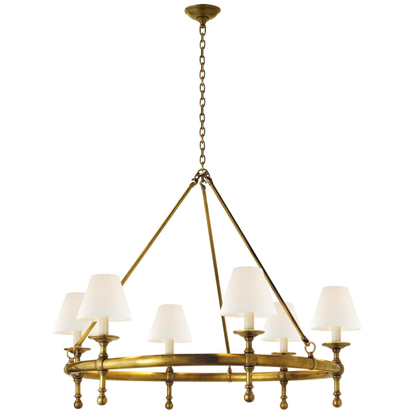 An image of Visual Comfort E.F. Chapman Classic Ring Chandelier