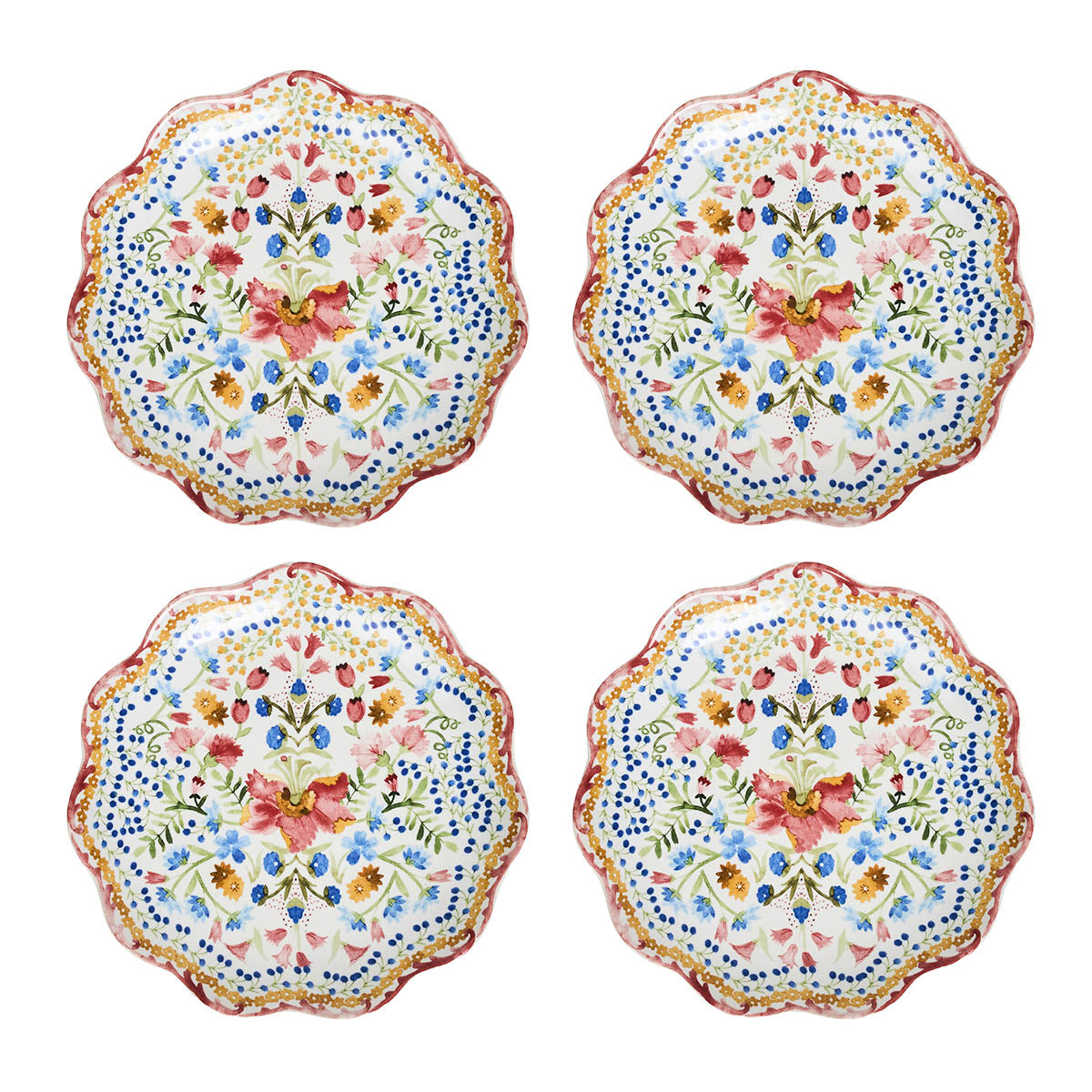 Juliska Sofia Side/Cocktail Plate Set of 4 - Multi