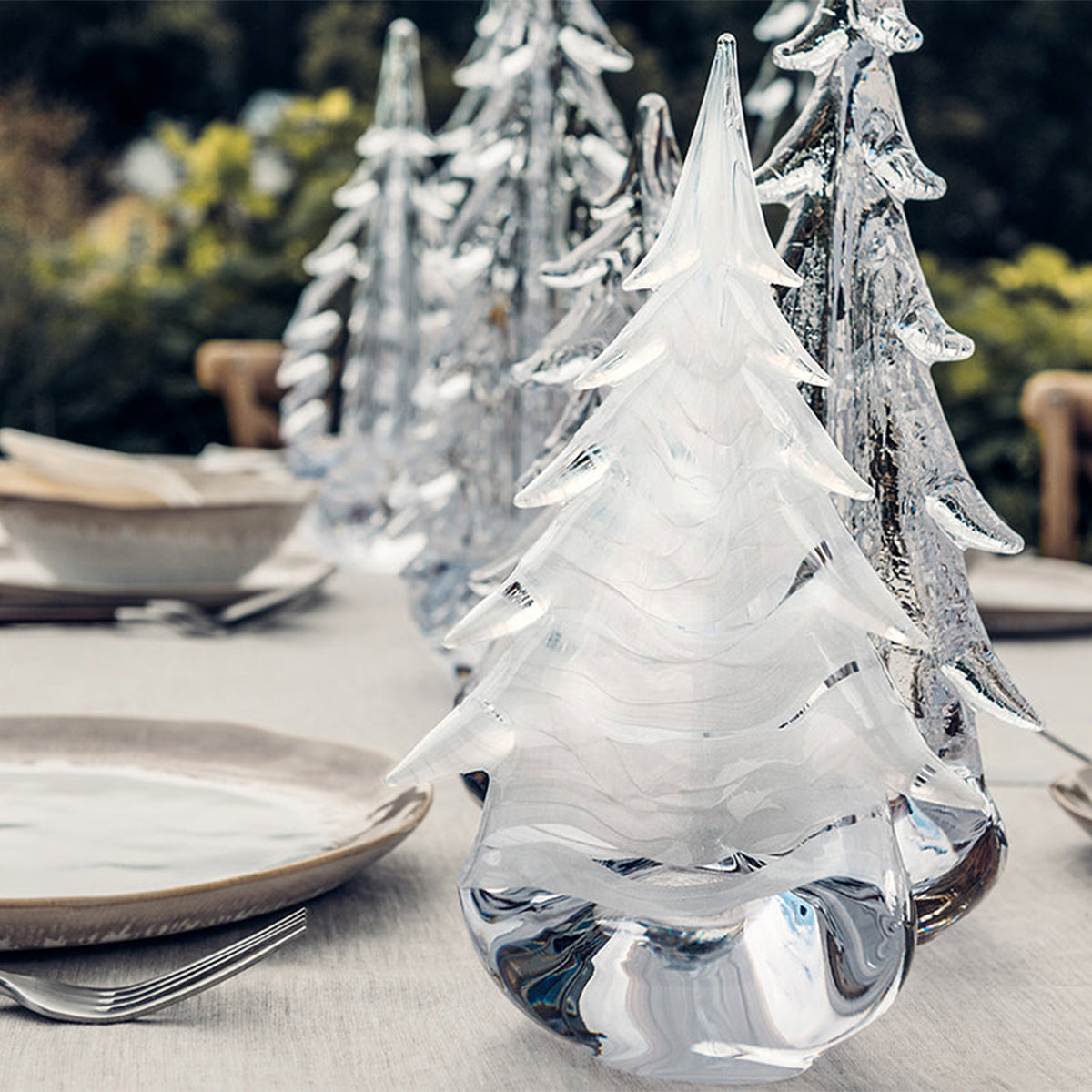 An image of Simon Pearce Snowdrift Evergreen in Gift Box
