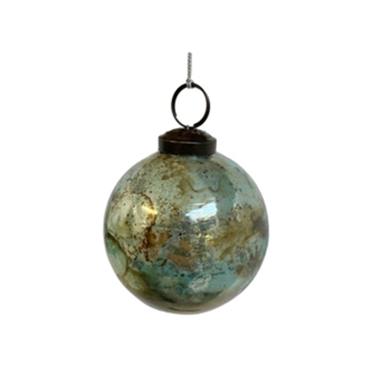 An image of ShiShi Aged Turquoise Glass Ball Ornament