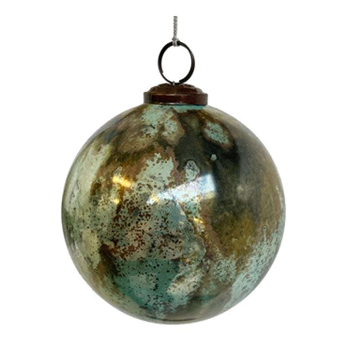 An image of ShiShi Aged Turquoise Glass Ball Ornament