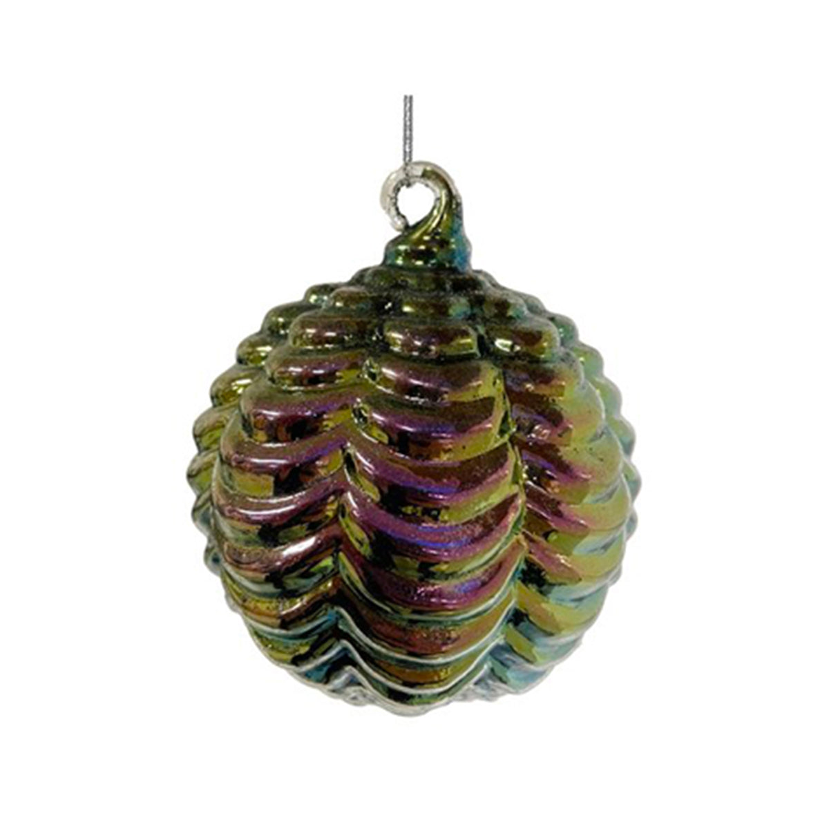 An image of ShiShi Frilled Purple Lustered Ball Ornament