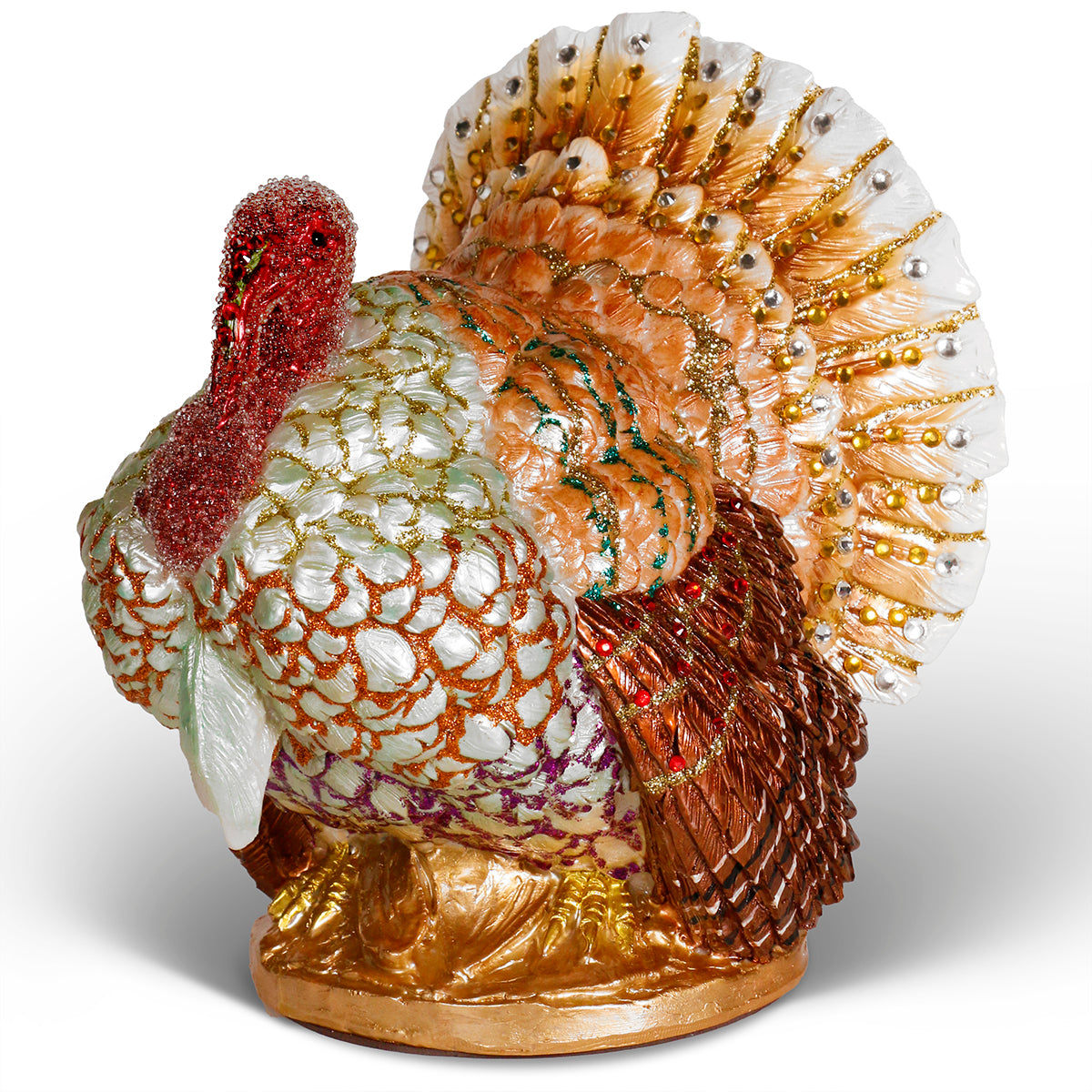 An image of Winter Street Jeweled Turkey Tabletop Decoration