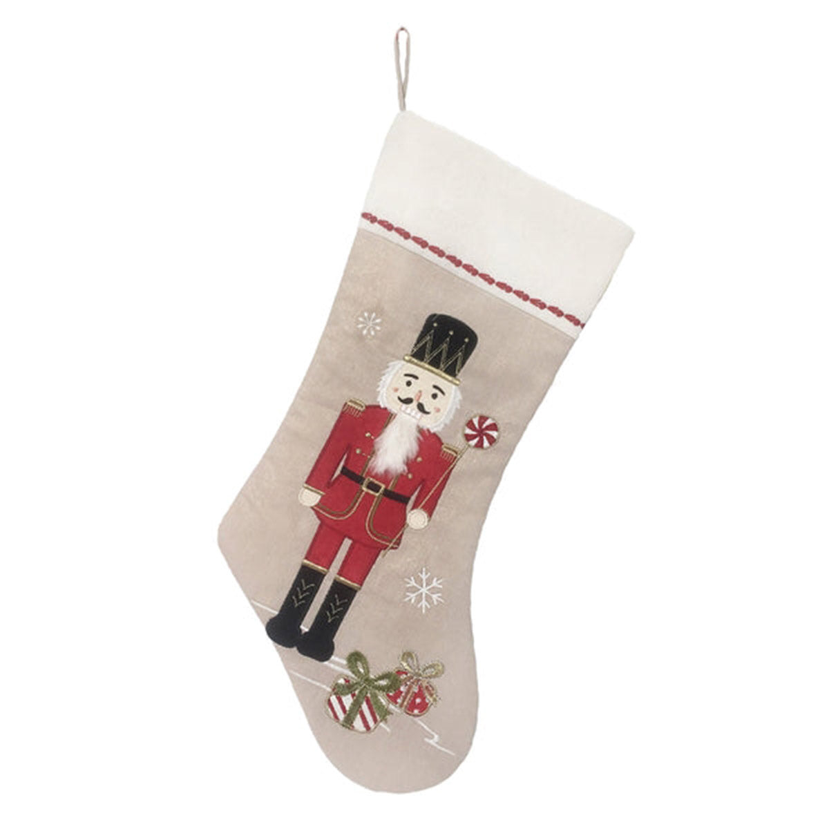 Mon Ami Red Nutcracker Stocking