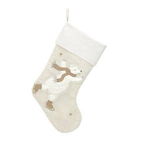 Mon Ami Skating Bear Stocking