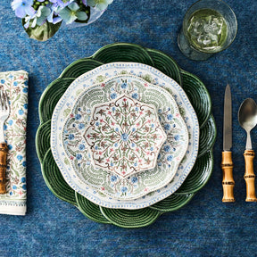Juliska Villa Seville Scalloped Set of 4 Side / Cocktail Plates - Chambray