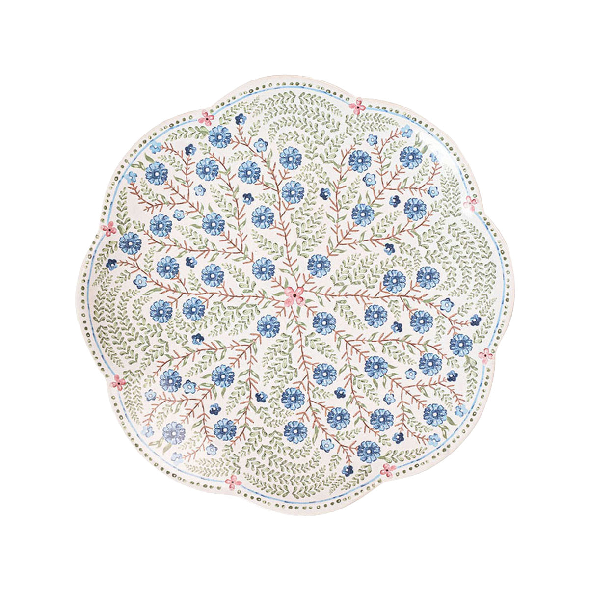 An image of Juliska Villa Seville Scalloped Salad / Dessert Plate - Chambray