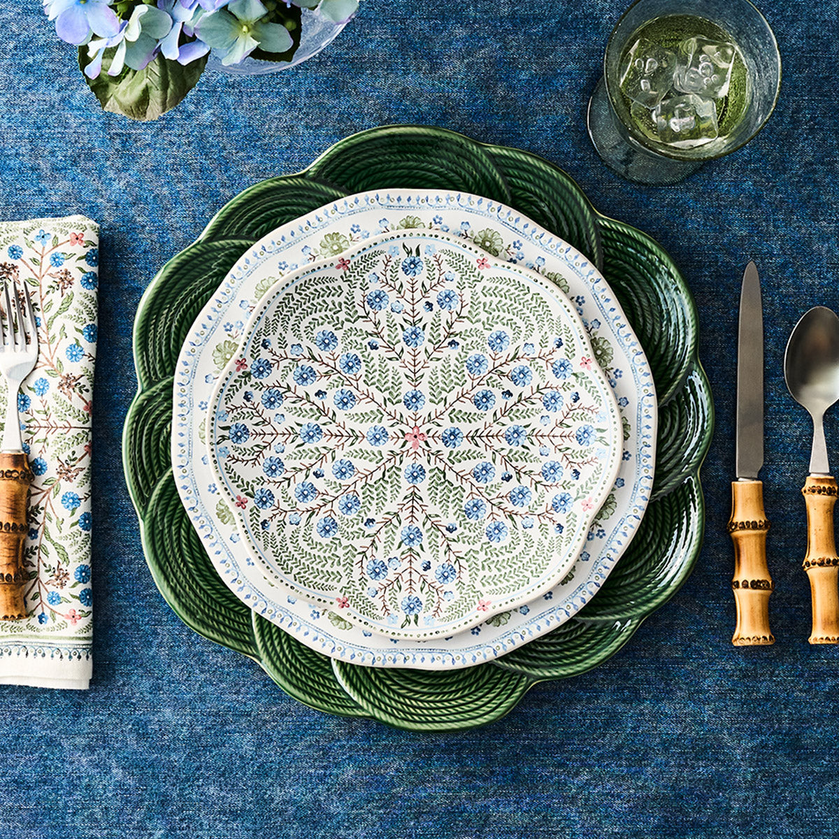 An image of Juliska Villa Seville Scalloped Salad / Dessert Plate - Chambray