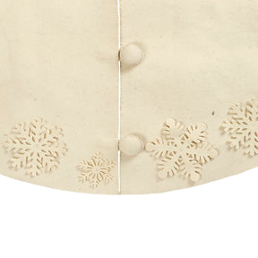Arcadia Home Tacked Snowflakes Tree Skirt