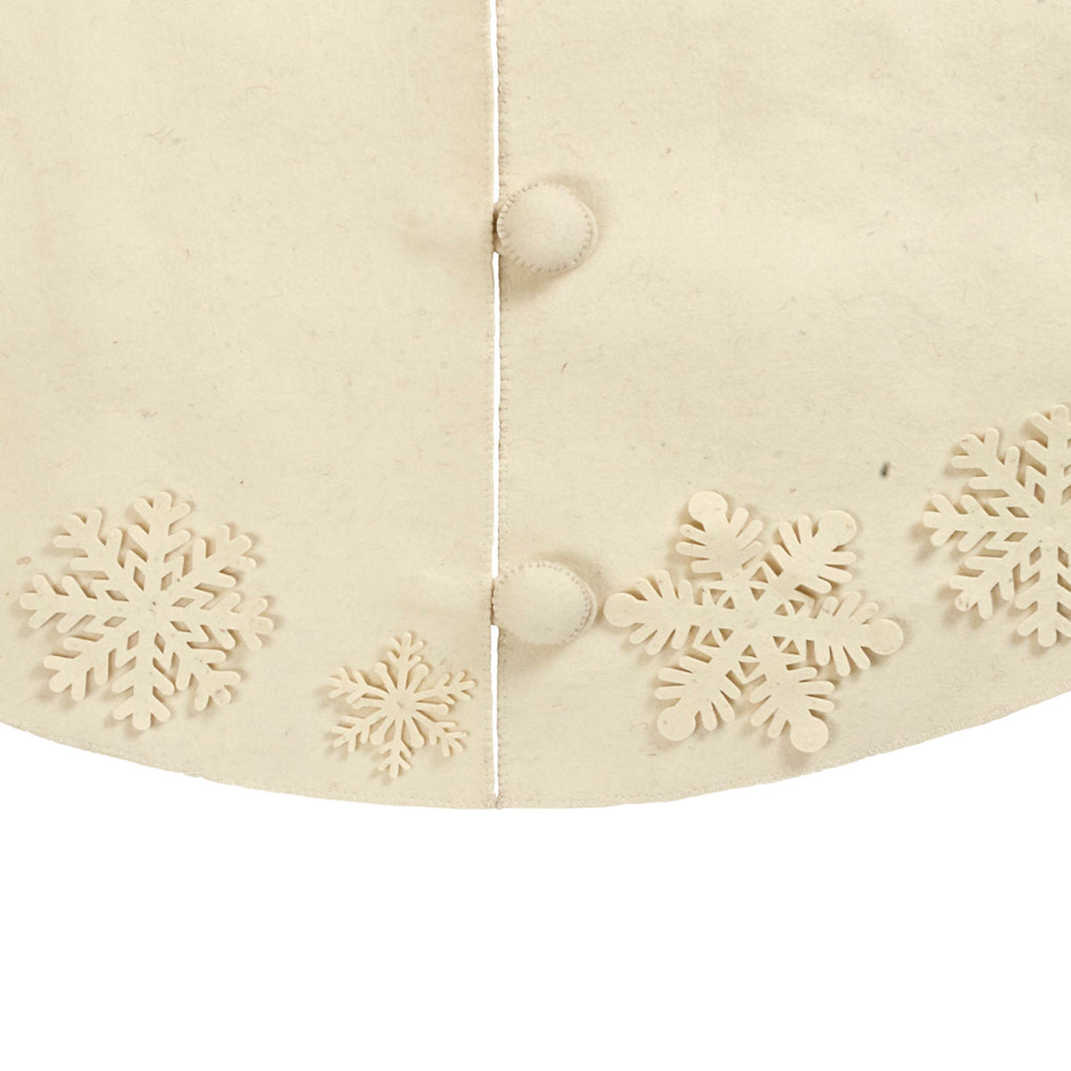An image of Arcadia Home Tacked Snowflakes Tree Skirt