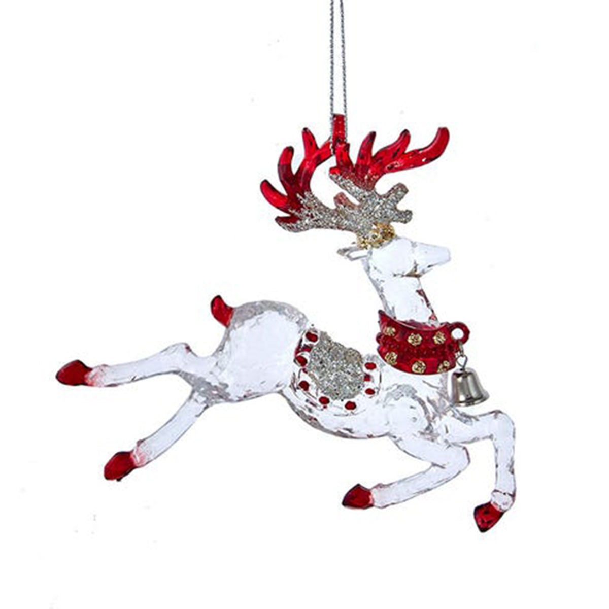 Kurt Adler Clear Reindeer Ornament