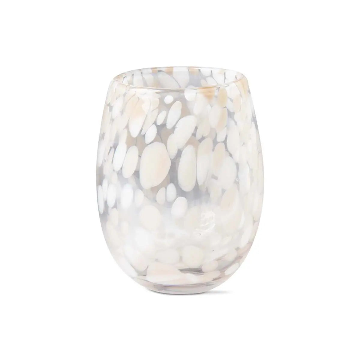 Tag Stemless Wine Glass Confetti Sand