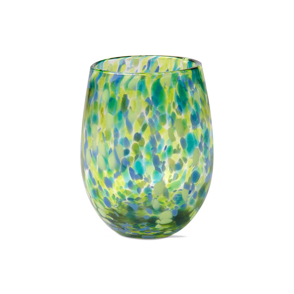Tag Confetti Stemless Wine Glass