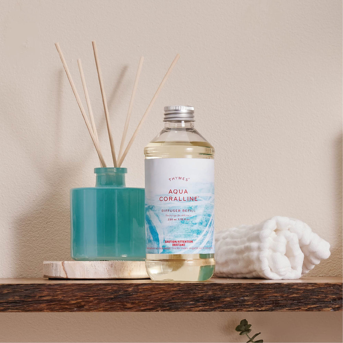 Thymes Aqua Coralline Reed Diffuser Oil Refill 7.75 fl oz