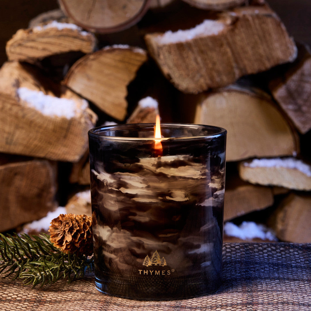 An image of Thymes Noir Woods Aromatic Candle 6.5 oz