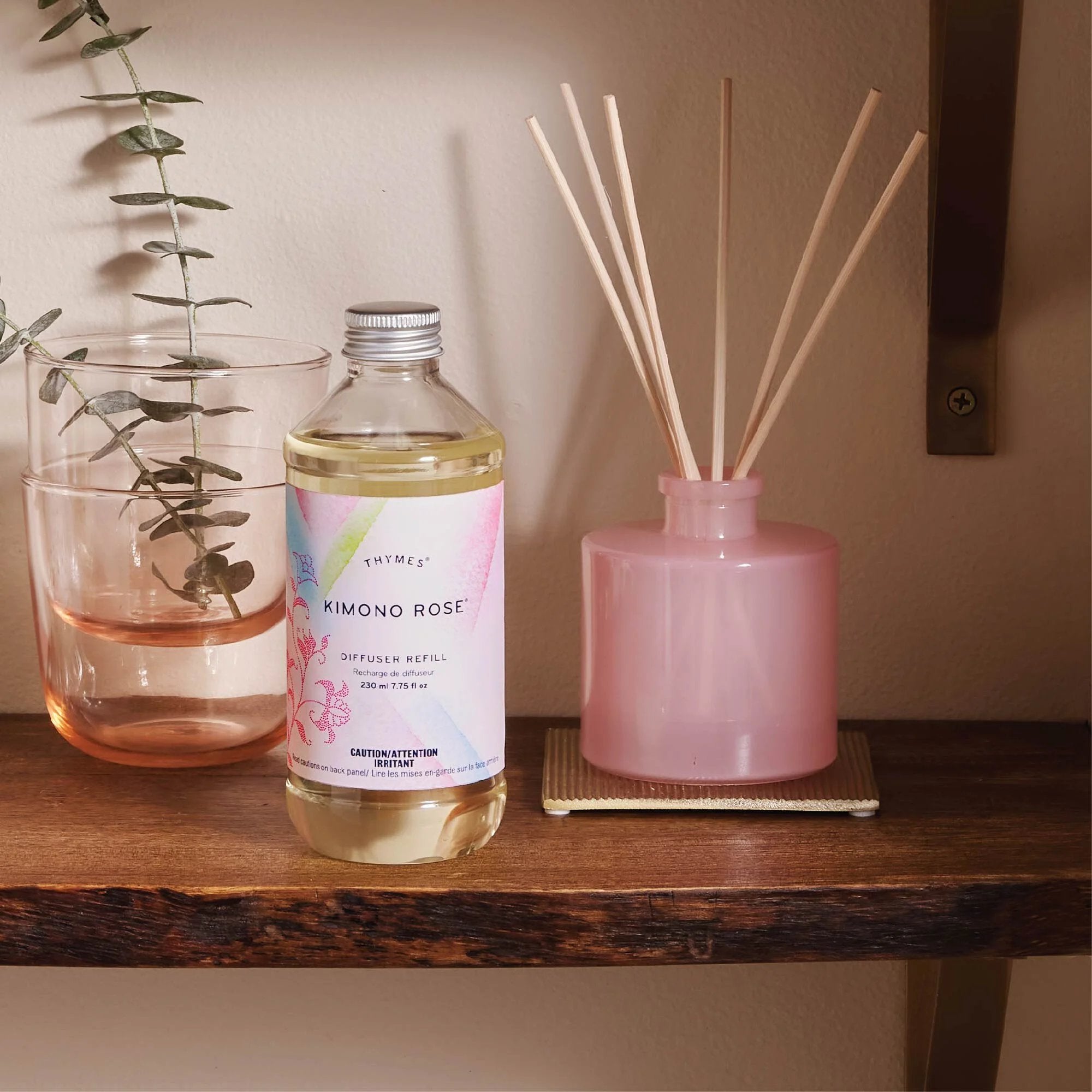 Thymes Kimono Rose Reed Diffuser Oil Refill 7.75 fl oz