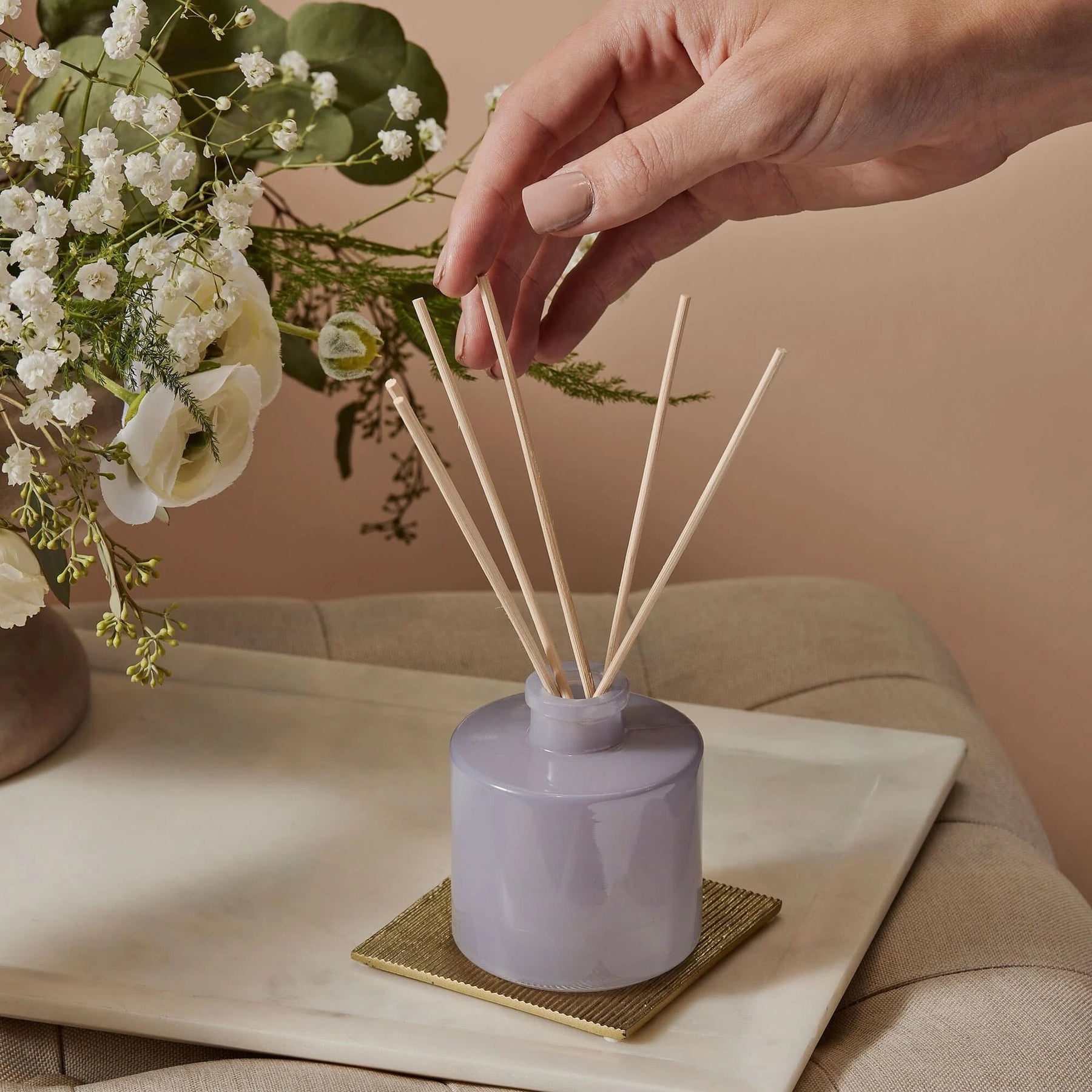 An image of Thymes Lavender Petite Reed Diffuser 4.0 fl oz