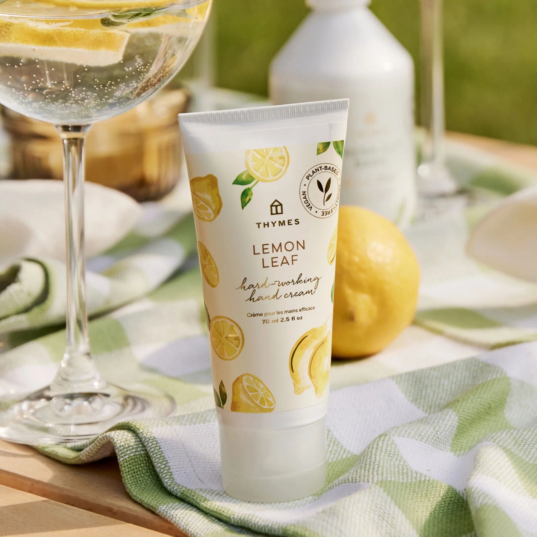 An image of Thymes Lemon Leaf Hard-Working Hand Cream 2.5 fl oz