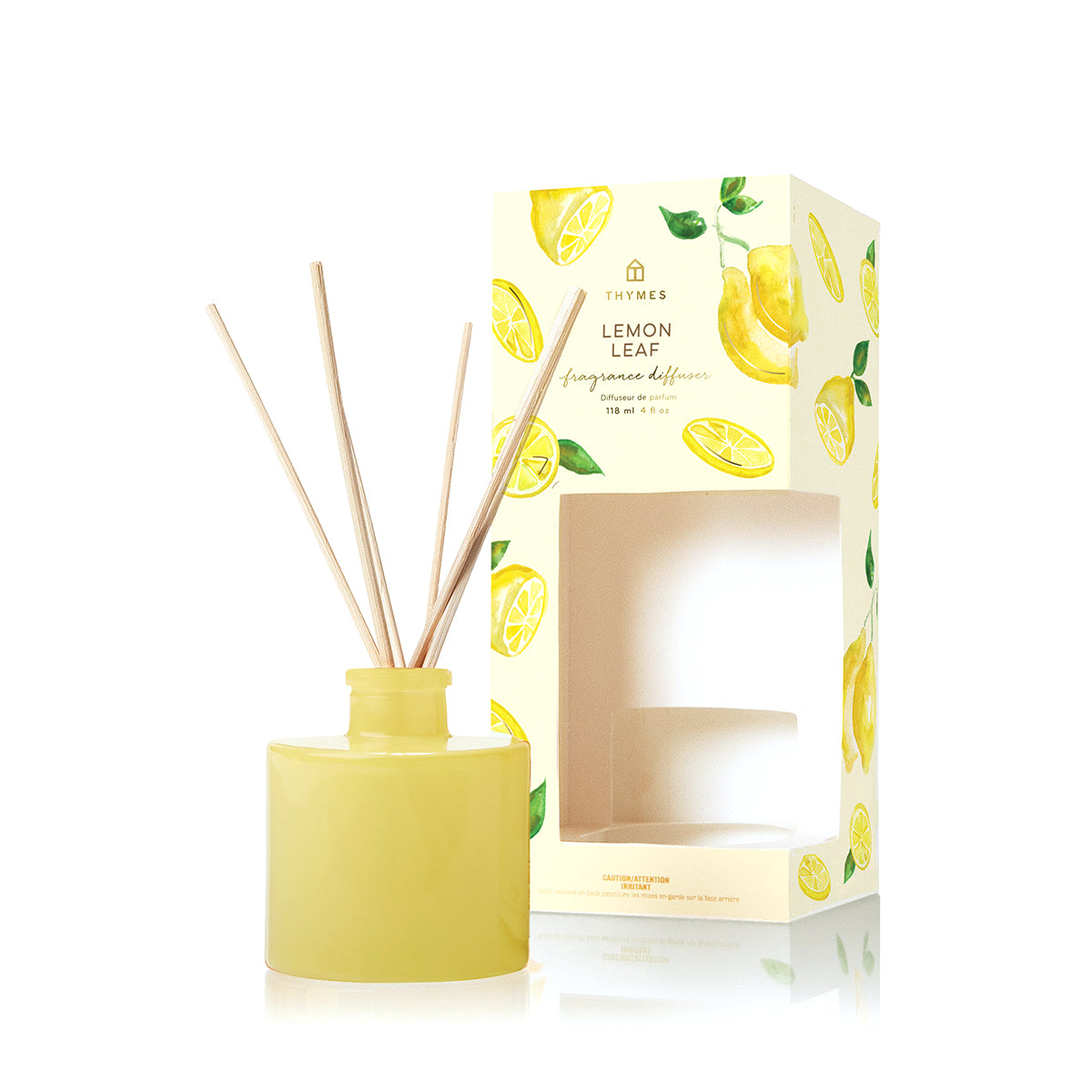 An image of Thymes Lemon Leaf Petite Reed Diffuser 4.0 fl oz