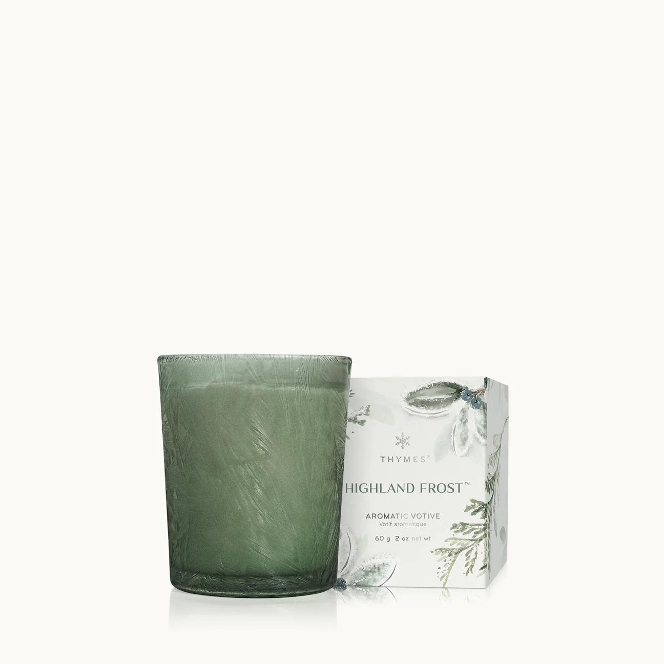 An image of Thymes Highland Frost Votive Candle 2 oz