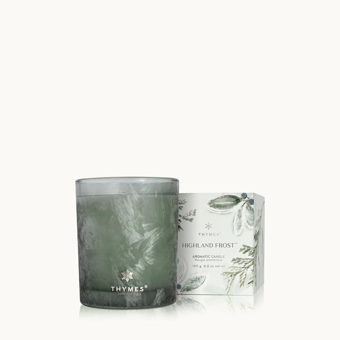 An image of Thymes Highland Frost Aromatic Candle 6.5 oz