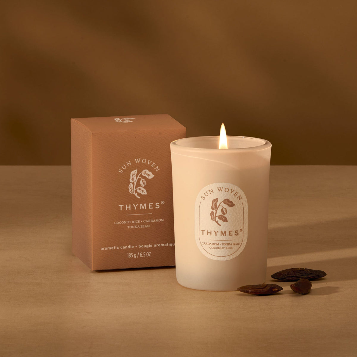 Thymes Sun Woven Poured Candle - 6.5 oz