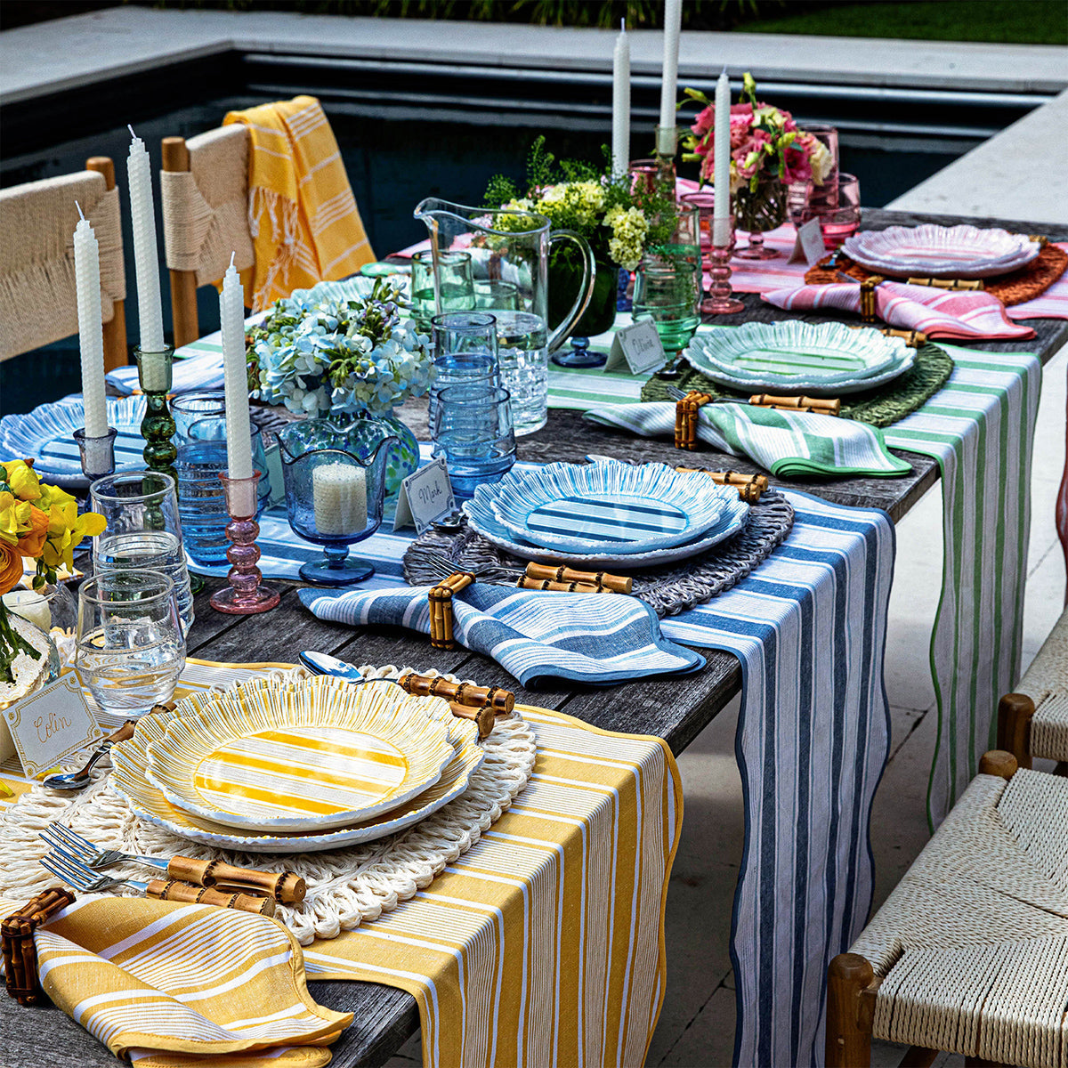 An image of Juliska Cabana Stripe Table Runner