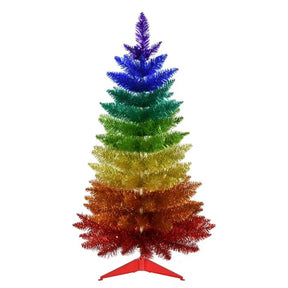 Kurt Adler Un-Lit Rainbow Foil Tree - 3ft