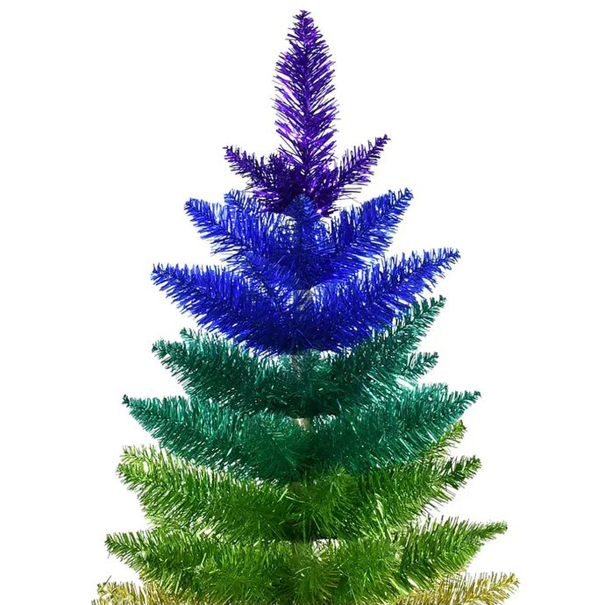 An image of Kurt Adler Un-Lit Rainbow Foil Tree - 3ft