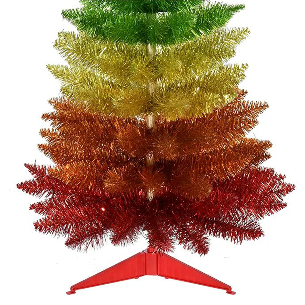 An image of Kurt Adler Un-Lit Rainbow Foil Tree - 3ft