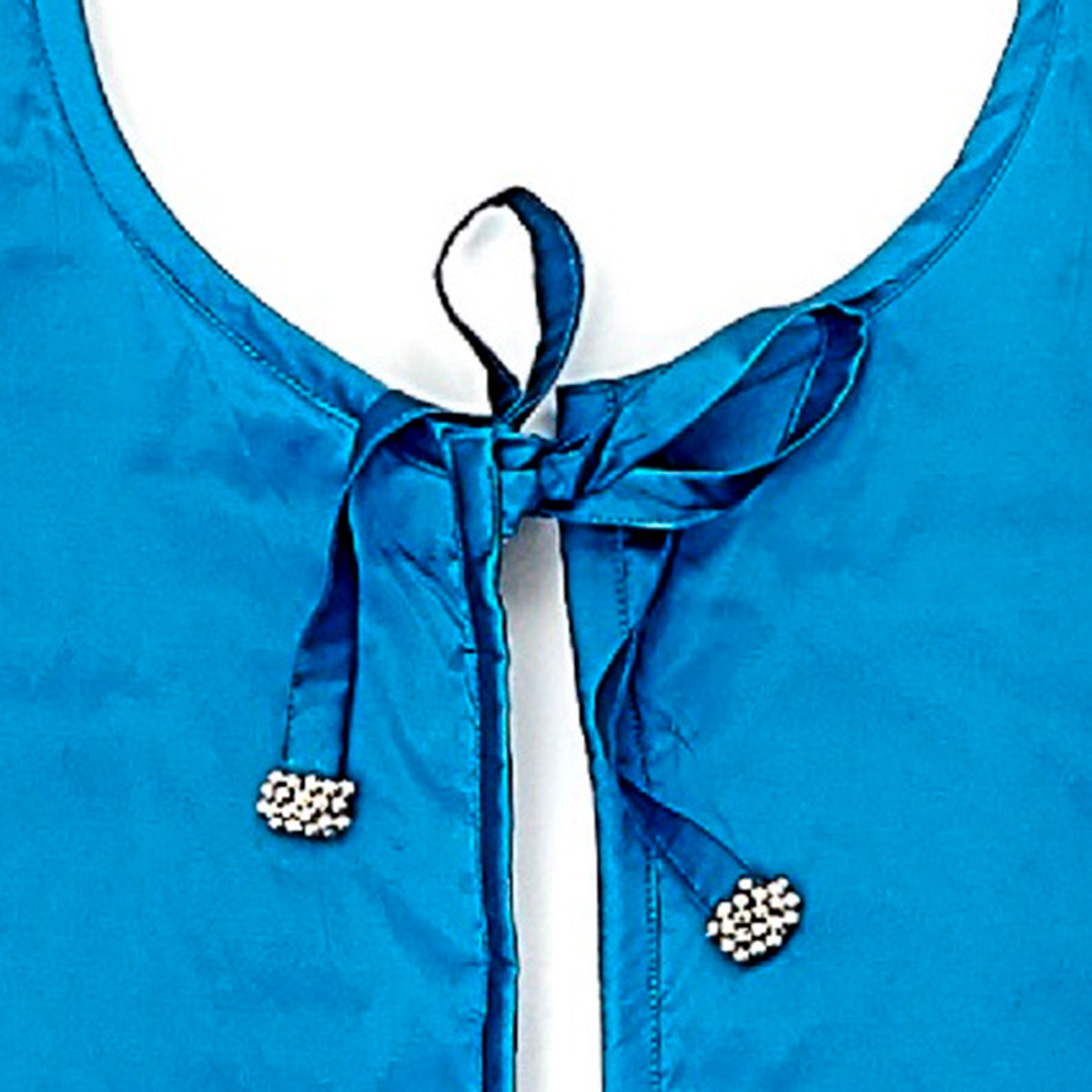 An image of Arcadia Imperial Blue Silk 60" Tree Skirt