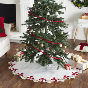 Arcadia Candy Swirl Hand-Beaded Tree Skirt