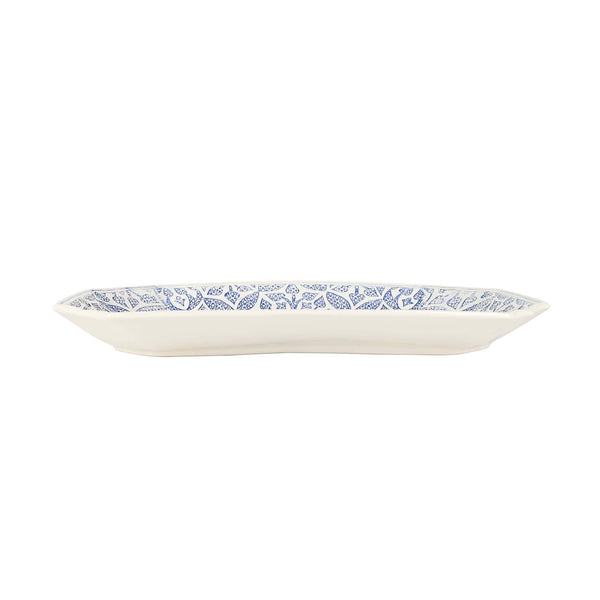 An image of Vietri Uccello Blu Rectangular Platter